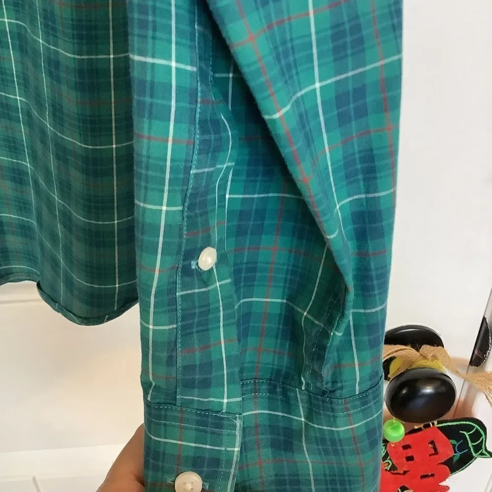 J. Crew Secret Wash‎ Plaid Button Down Shirt 😎💜🖤